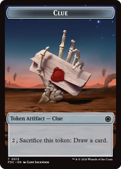 Angel (0002) // Clue Double-Sided Token [Foundations Commander Tokens] | Anubis Games and Hobby