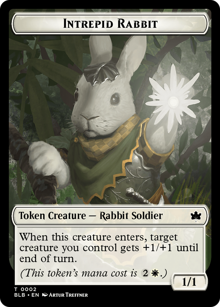 Intrepid Rabbit Token [Bloomburrow Tokens] | Anubis Games and Hobby