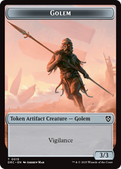 Golem (0014) // Golem (0015) Double-Sided Token [Aetherdrift Tokens] | Anubis Games and Hobby