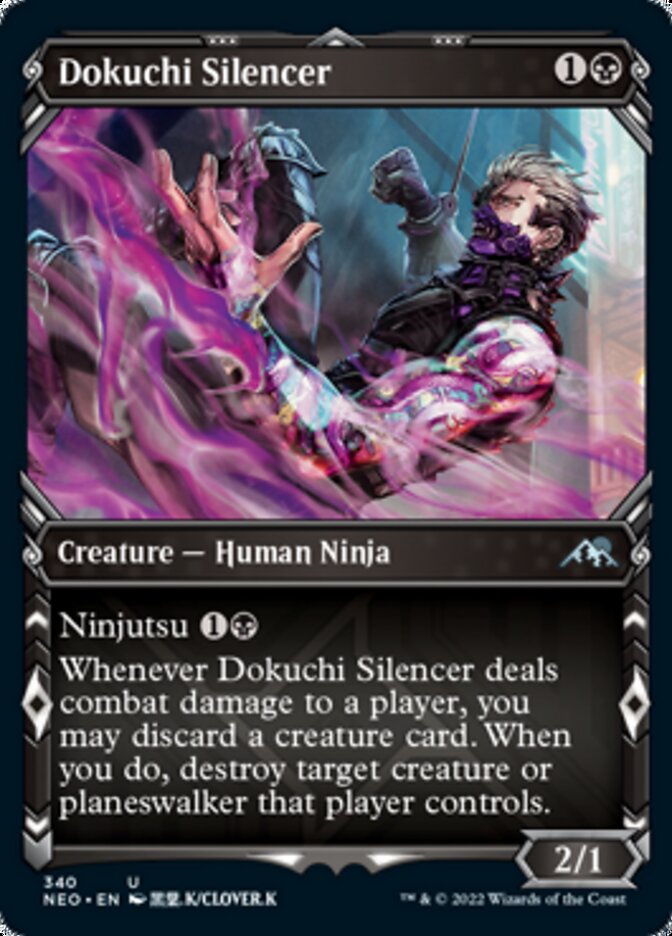 Dokuchi Silencer (Showcase Ninja) [Kamigawa: Neon Dynasty] | Anubis Games and Hobby