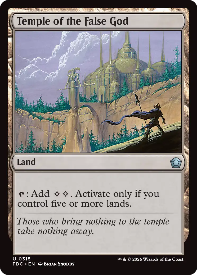 Temple of the False God [Foundations Commander] | Anubis Games and Hobby