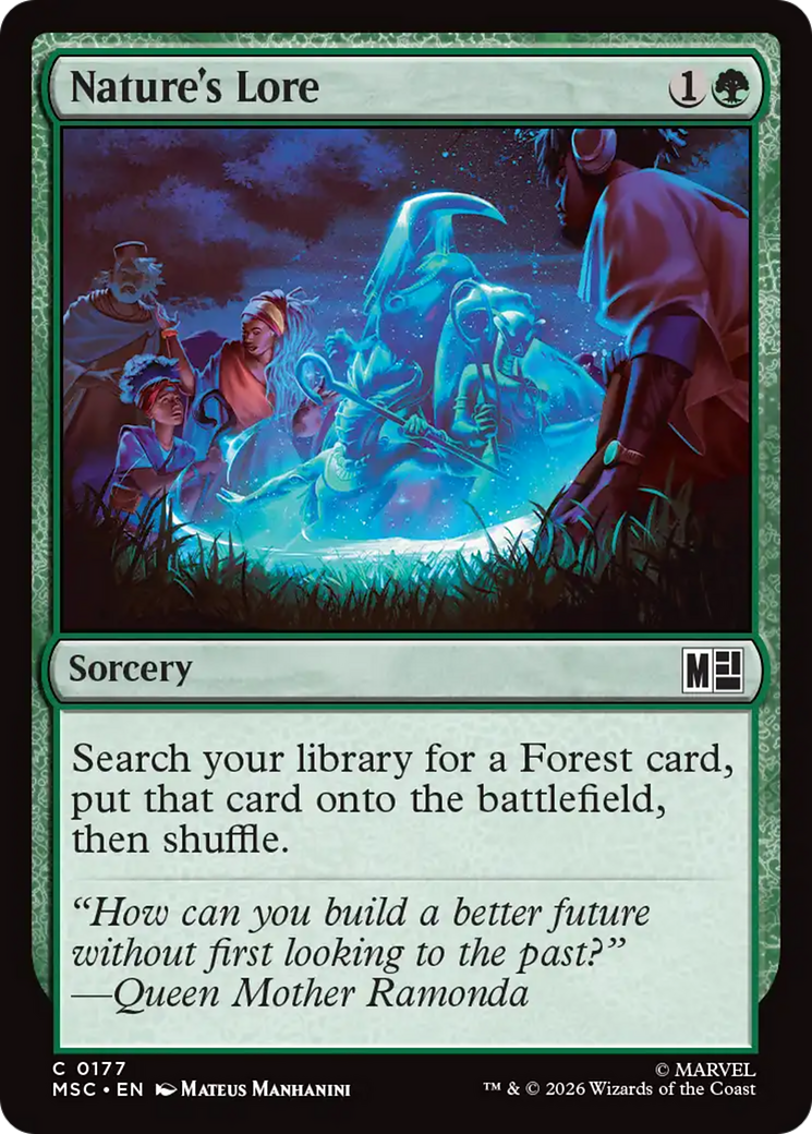 Nature's Lore (Surge Foil) [Marvel Super Heroes Commander] | Anubis Games and Hobby
