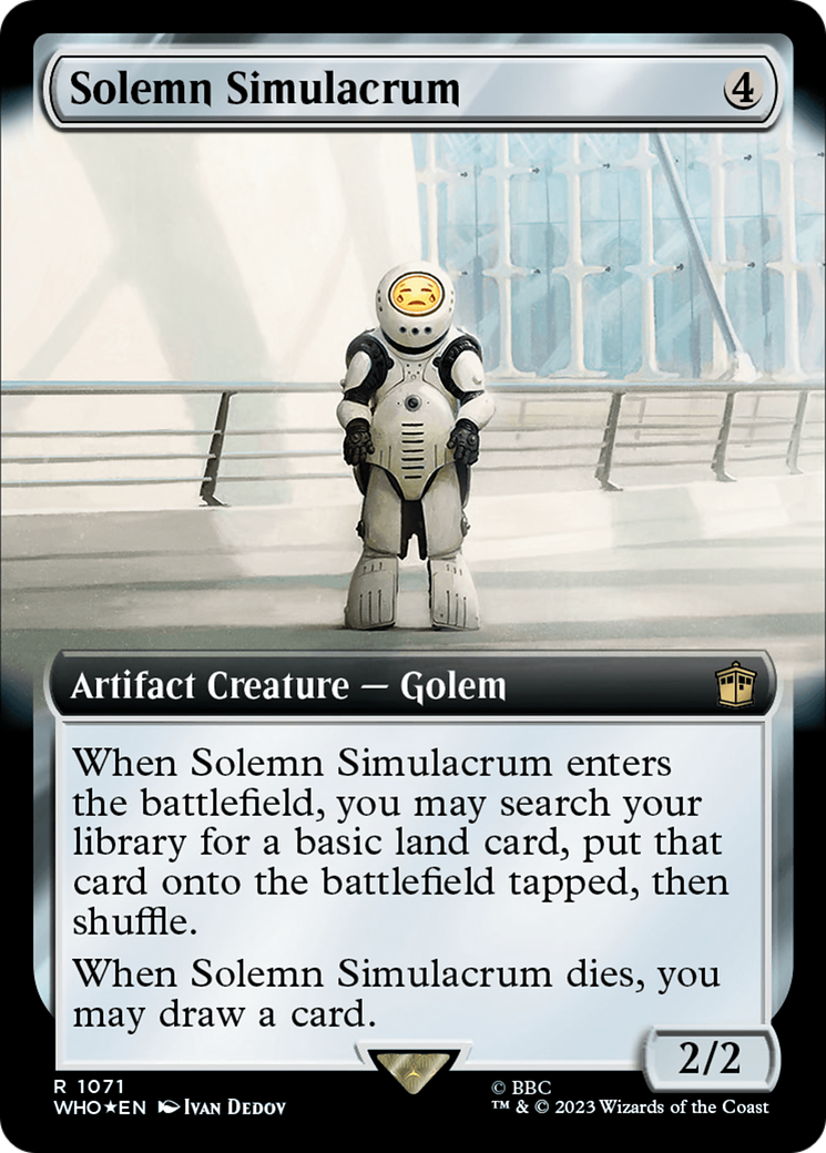 Solemn Simulacrum (Extended Art) (Surge Foil) [Doctor Who] | Anubis Games and Hobby