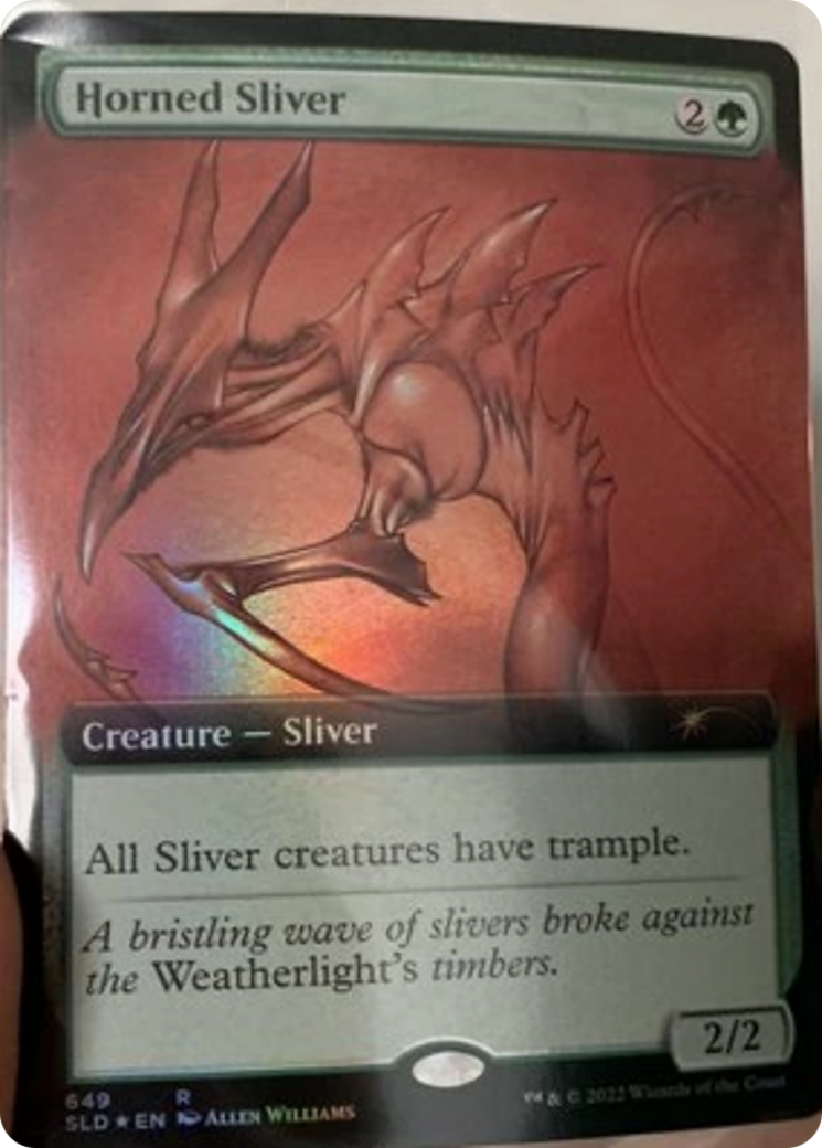 Horned Sliver (Extended Art) [Secret Lair Drop Promos] | Anubis Games and Hobby