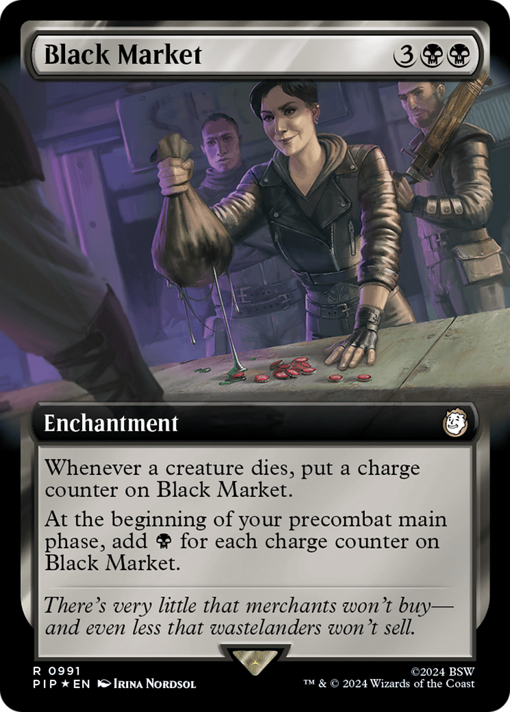 Black Market (Extended Art) (Surge Foil) [Fallout] | Anubis Games and Hobby