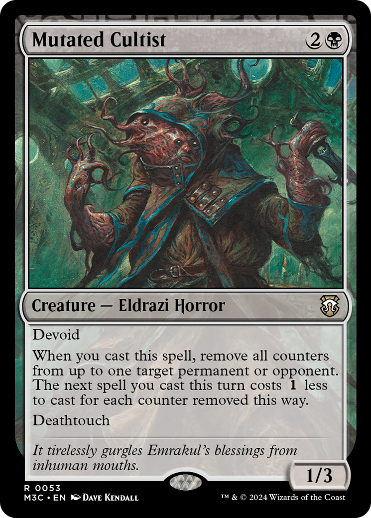 Mutated Cultist (Ripple Foil) [Modern Horizons 3 Commander] | Anubis Games and Hobby