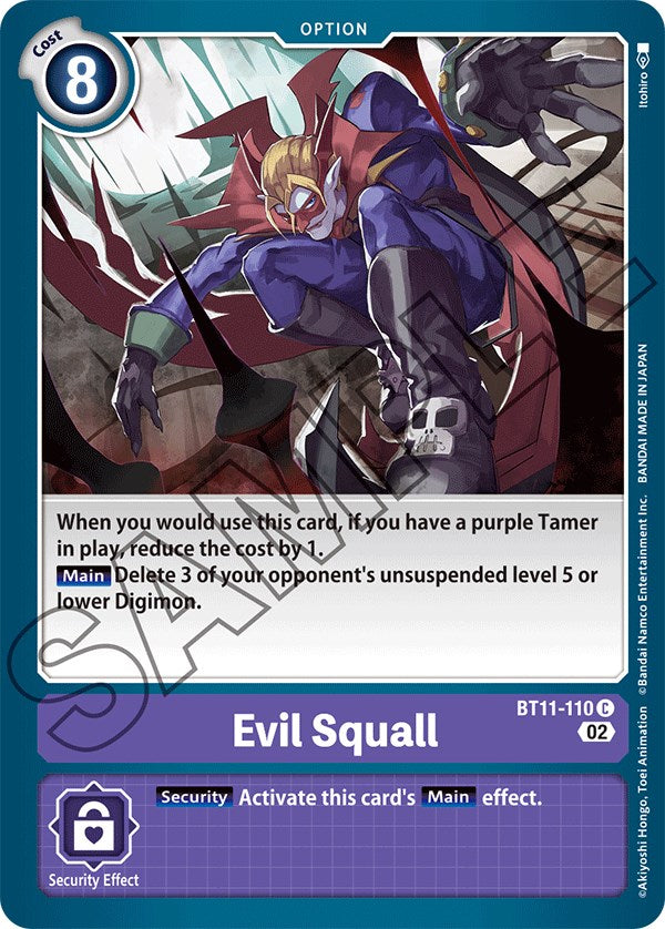 Evil Squall [BT11-110] [Dimensional Phase] | Anubis Games and Hobby