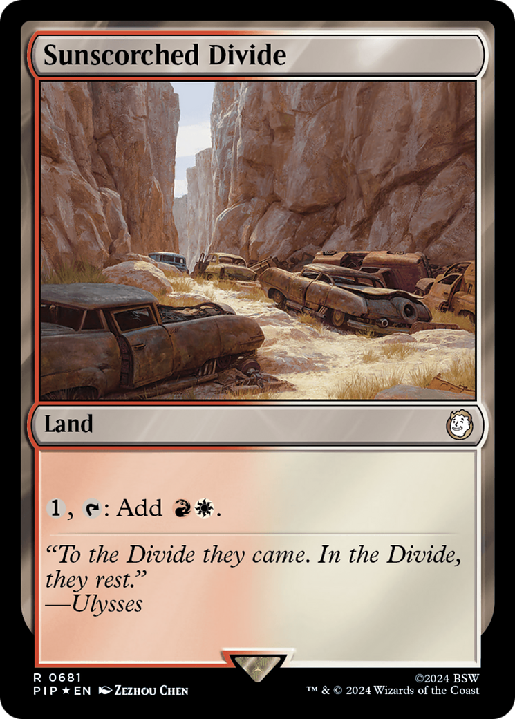 Sunscorched Divide (Surge Foil) [Fallout] | Anubis Games and Hobby