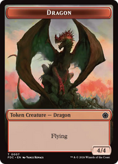Dragon (0007) // Treasure Double-Sided Token [Foundations Commander Tokens] | Anubis Games and Hobby