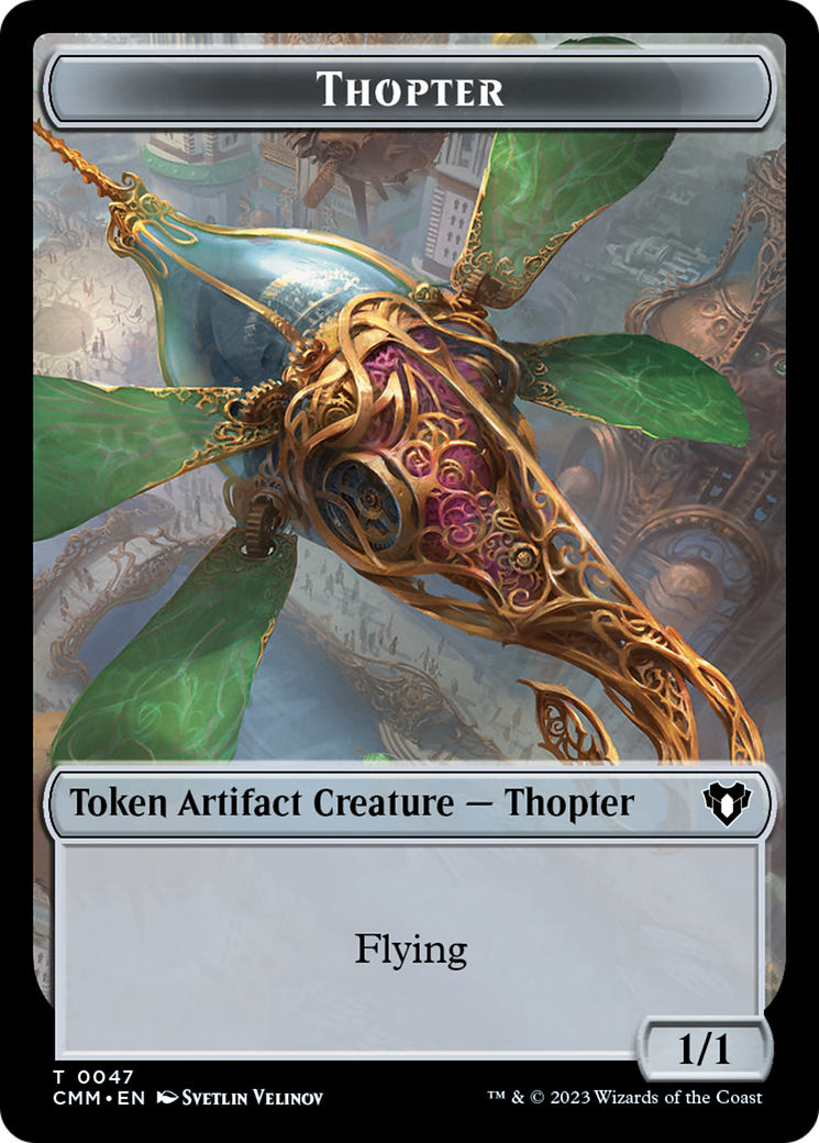 Thopter // Elemental (0025) Double-Sided Token [Commander Masters Tokens] | Anubis Games and Hobby