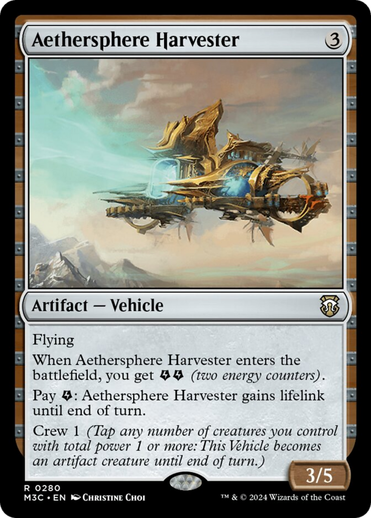 Aethersphere Harvester (Ripple Foil) [Modern Horizons 3 Commander] | Anubis Games and Hobby