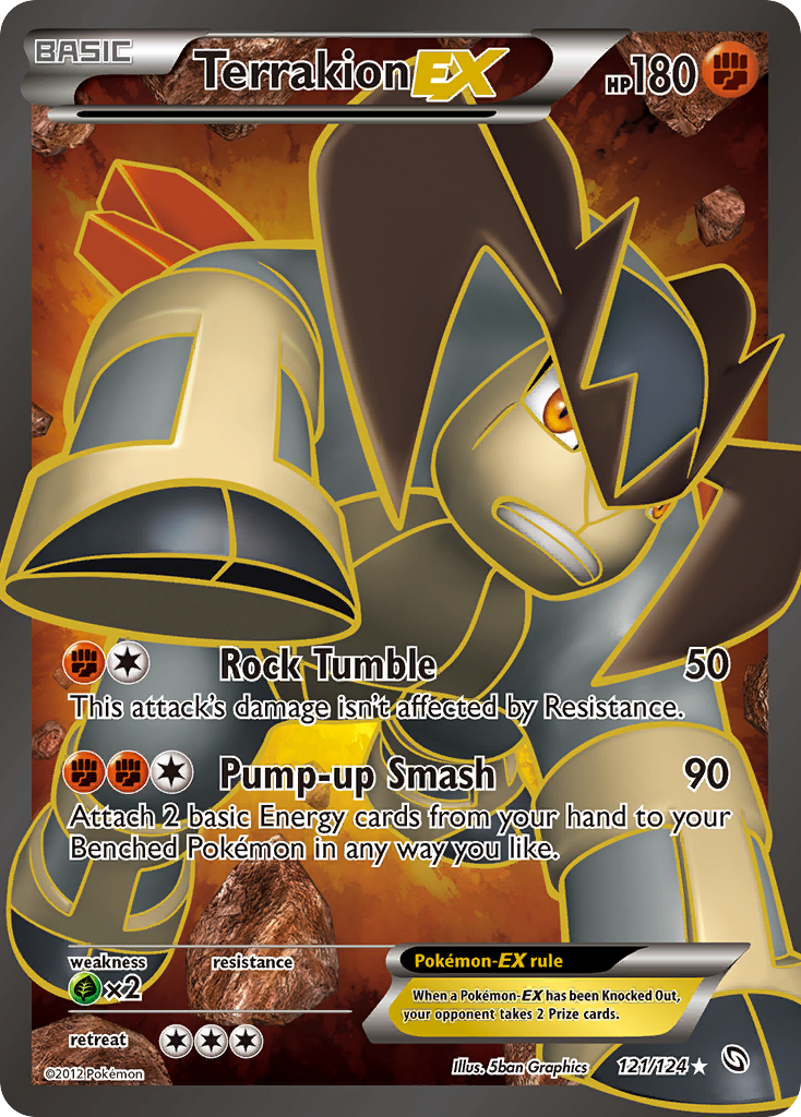 Terrakion EX (121/124) [Black & White: Dragons Exalted] | Anubis Games and Hobby