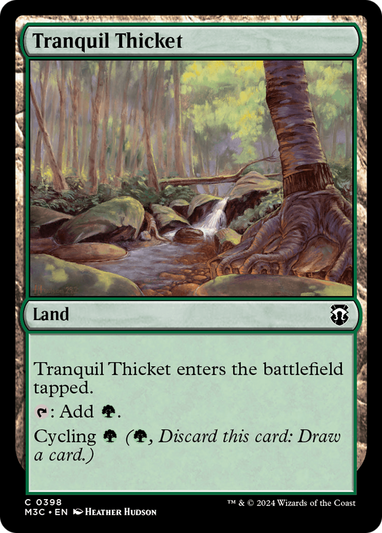 Tranquil Thicket (Ripple Foil) [Modern Horizons 3 Commander] | Anubis Games and Hobby