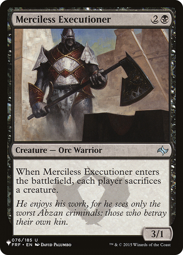 Merciless Executioner [The List Reprints] | Anubis Games and Hobby