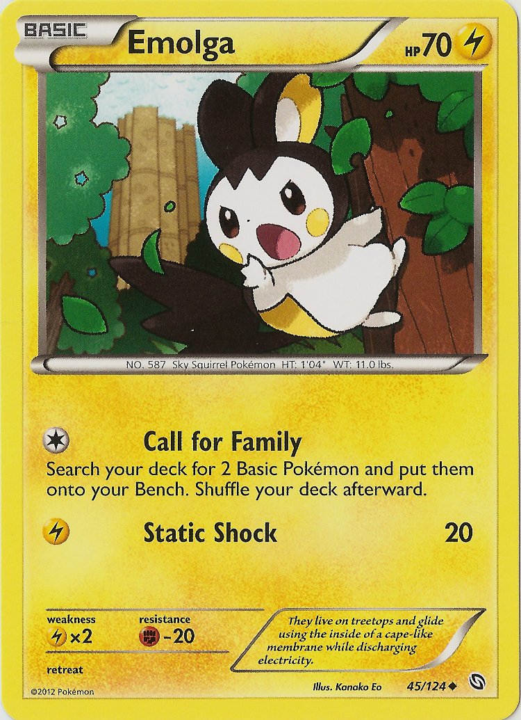Emolga (45/124) [Black & White: Dragons Exalted] | Anubis Games and Hobby