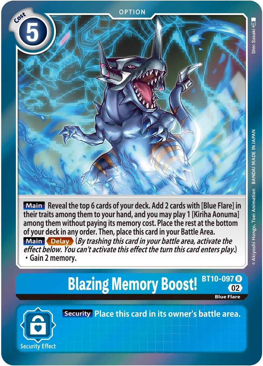 Blazing Memory Boost! [BT10-097] [Xros Encounter] | Anubis Games and Hobby