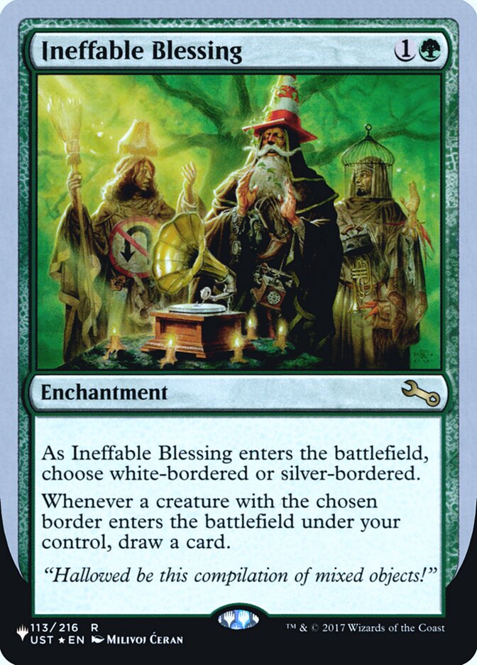 Ineffable Blessing (Bordered) (Unfinity Foil Edition) [The List] | Anubis Games and Hobby