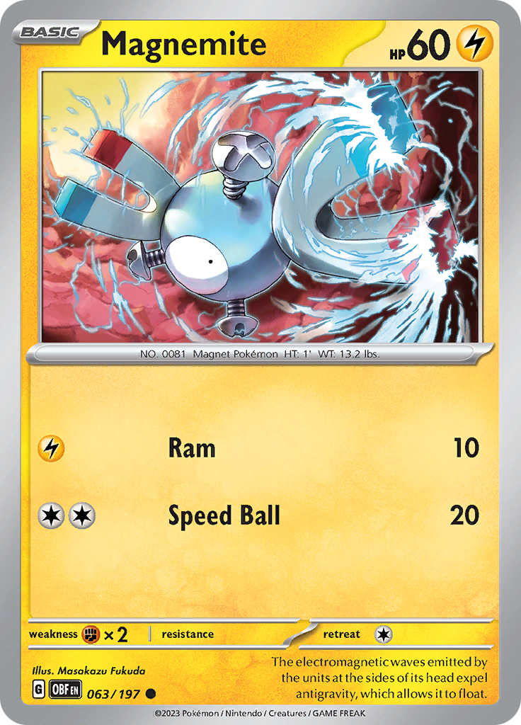 Magnemite (063/197) [Scarlet & Violet: Obsidian Flames] | Anubis Games and Hobby