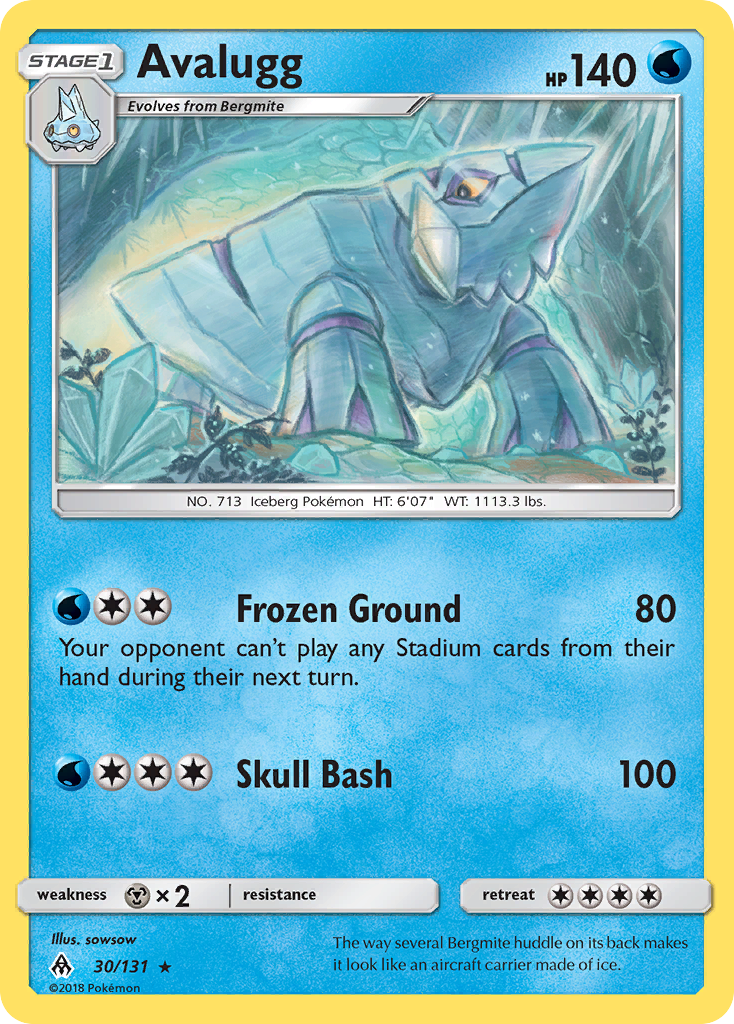 Avalugg (30/131) [Sun & Moon: Forbidden Light] | Anubis Games and Hobby