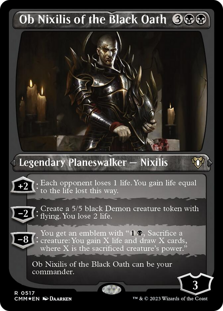 Ob Nixilis of the Black Oath (Foil Etched) [Commander Masters] | Anubis Games and Hobby