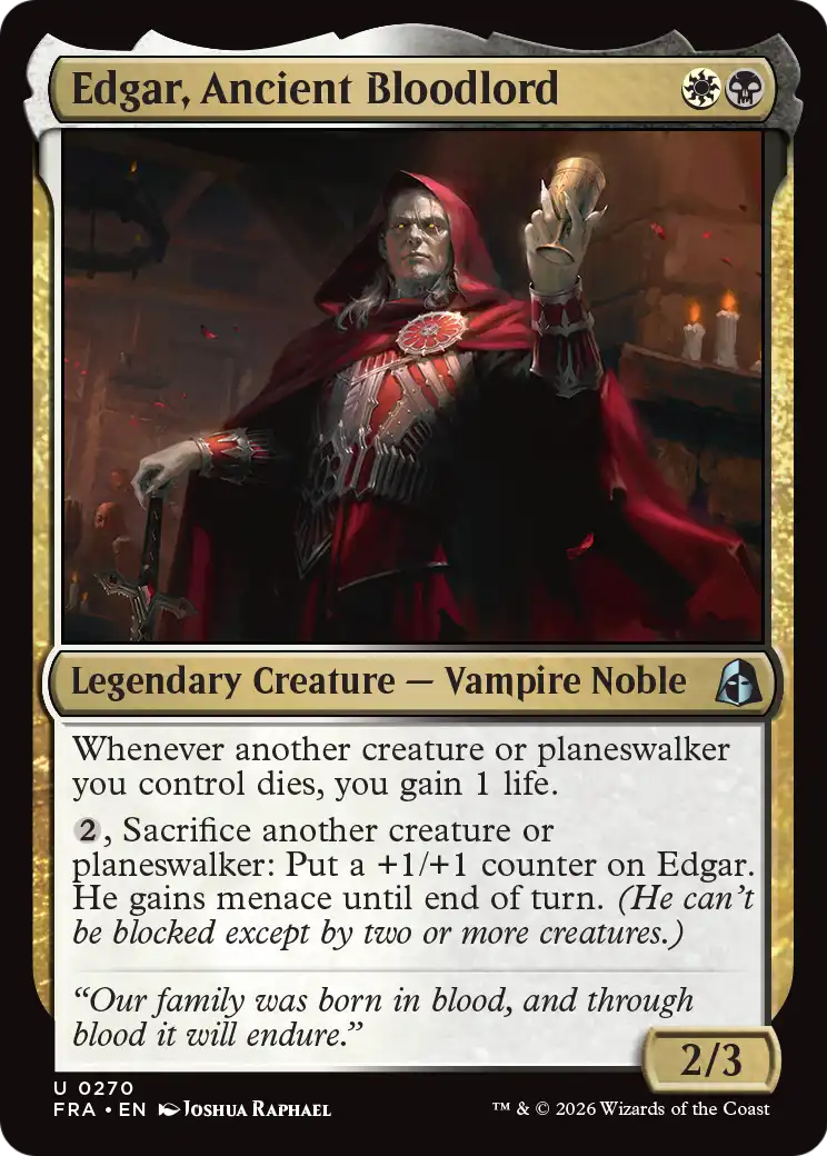 Edgar, Ancient Bloodlord [Reality Fracture] | Anubis Games and Hobby