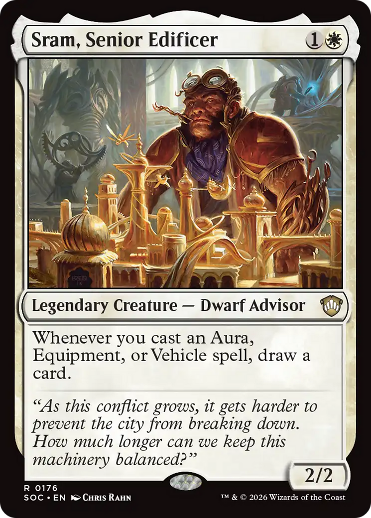 Sram, Senior Edificer [Secrets of Strixhaven Commander] | Anubis Games and Hobby