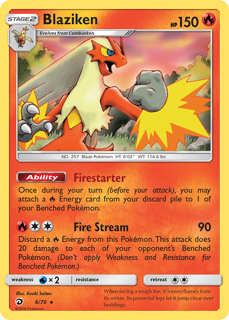 Blaziken (6/70) [Sun & Moon: Dragon Majesty] | Anubis Games and Hobby