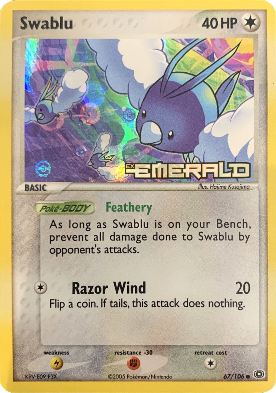 Swablu (67/106) (Stamped) [EX: Emerald] | Anubis Games and Hobby