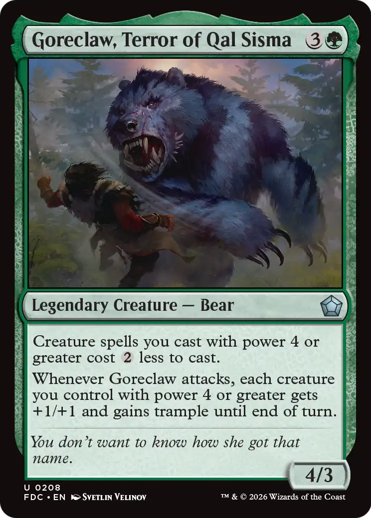 Goreclaw, Terror of Qal Sisma [Foundations Commander] | Anubis Games and Hobby