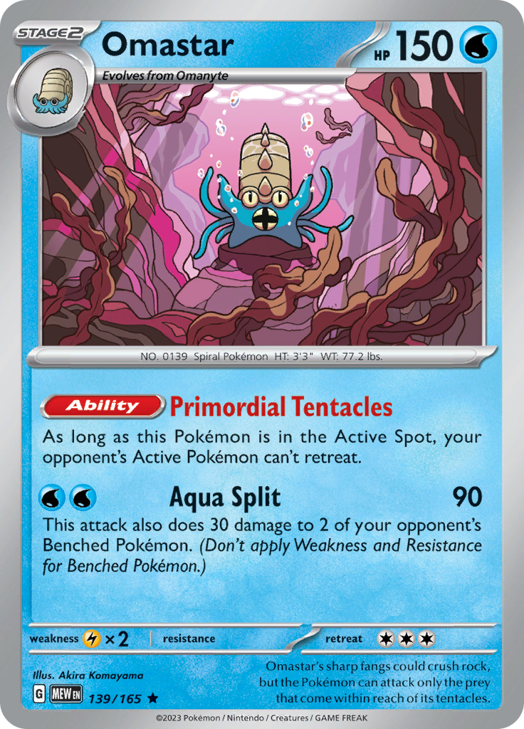 Omastar (139/165) [Scarlet & Violet: 151] | Anubis Games and Hobby