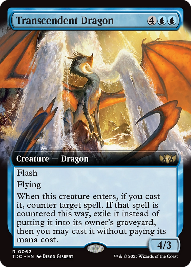 Transcendent Dragon (Extended Art) [Tarkir: Dragonstorm Commander] | Anubis Games and Hobby