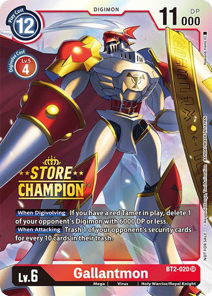 Gallantmon [BT2-020] (Store Champion) [Release Special Booster Promos] | Anubis Games and Hobby