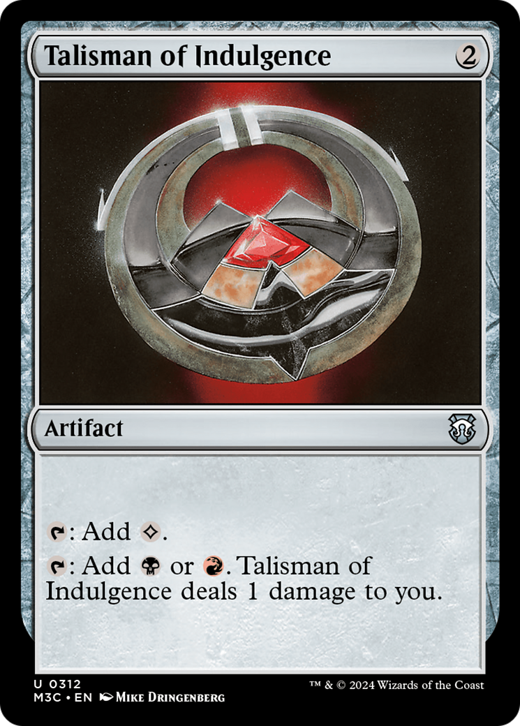 Talisman of Indulgence [Modern Horizons 3 Commander] | Anubis Games and Hobby