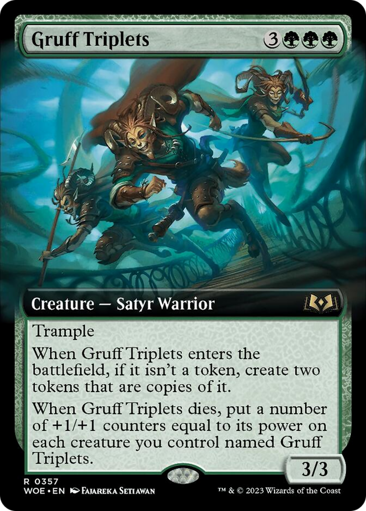 Gruff Triplets (Extended Art) [Wilds of Eldraine] | Anubis Games and Hobby