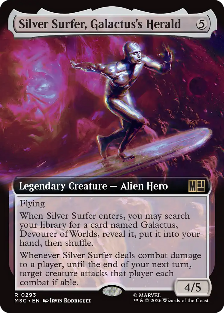 Silver Surfer, Galactus's Herald (Extended Art) [Marvel Super Heroes Commander] | Anubis Games and Hobby