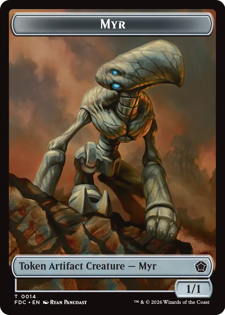 Thopter // Myr Double-Sided Token [Foundations Commander Tokens] | Anubis Games and Hobby