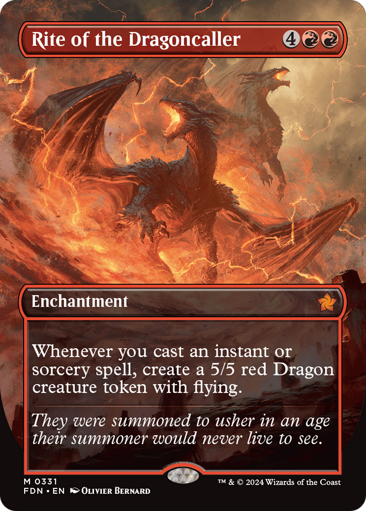 Rite of the Dragoncaller (Borderless) [Foundations] | Anubis Games and Hobby