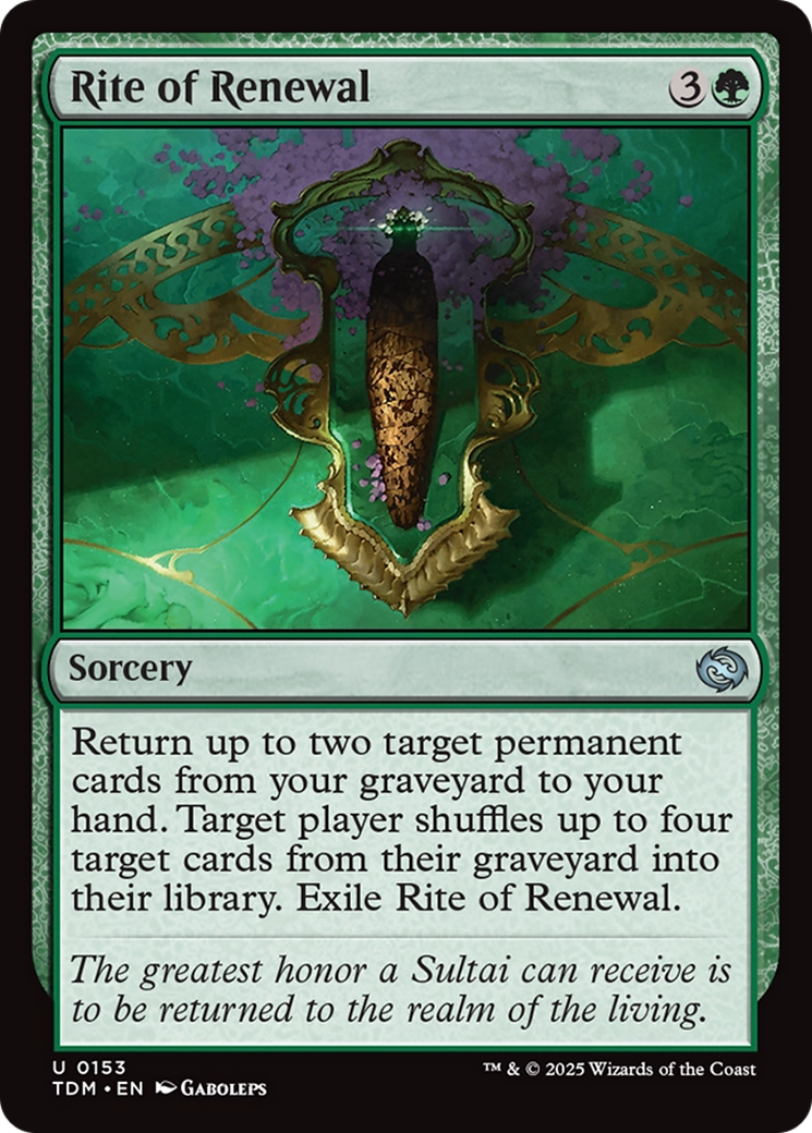 Rite of Renewal [Tarkir: Dragonstorm] | Anubis Games and Hobby