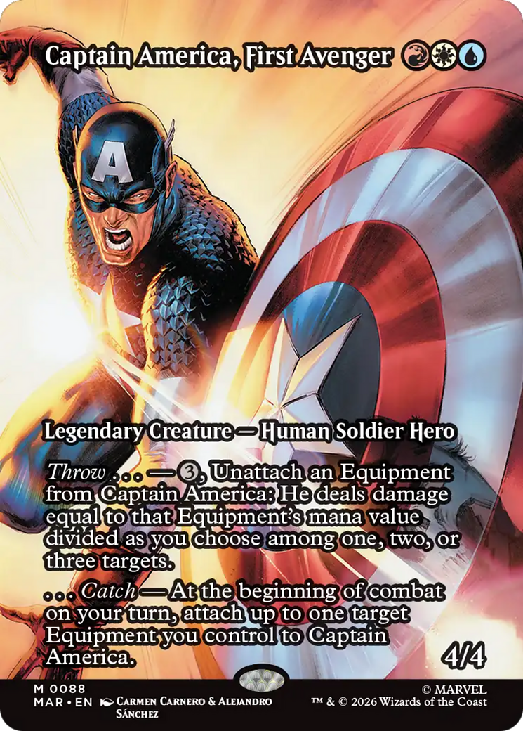Captain America, First Avenger (Borderless) [Marvel Universe: Eternal-Legal] | Anubis Games and Hobby