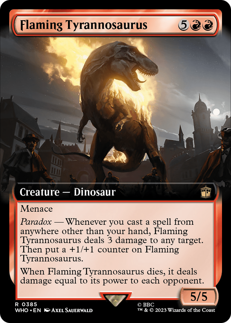 Flaming Tyrannosaurus (Extended Art) [Doctor Who] | Anubis Games and Hobby