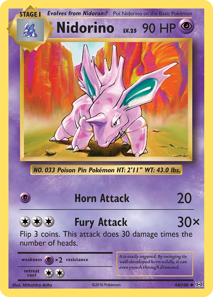 Nidorino (44/108) [XY: Evolutions] | Anubis Games and Hobby