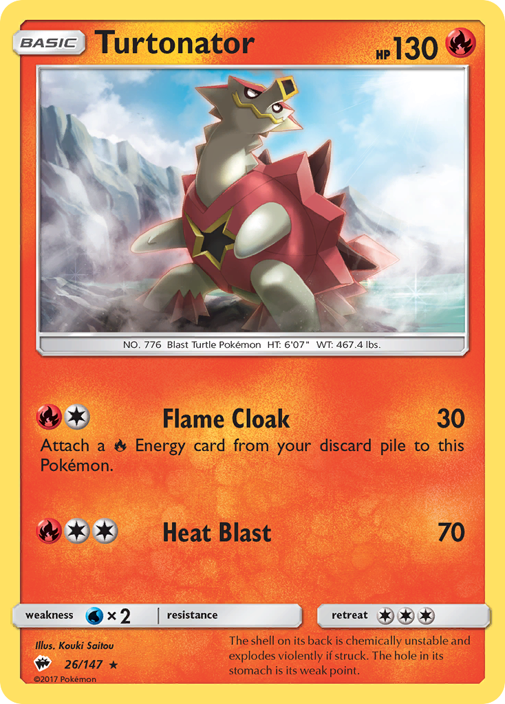 Turtonator (26/147) [Sun & Moon: Burning Shadows] | Anubis Games and Hobby