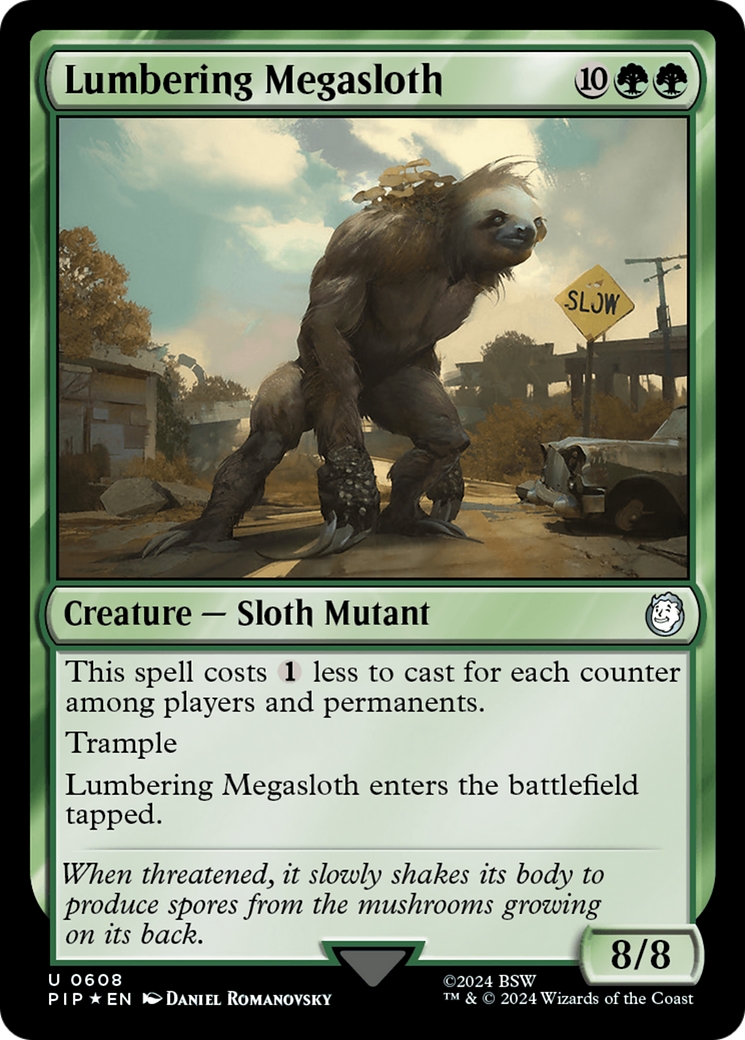 Lumbering Megasloth (Surge Foil) [Fallout] | Anubis Games and Hobby