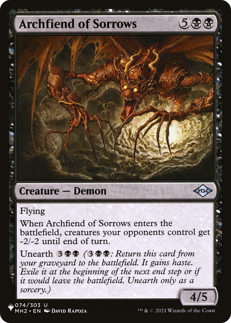 Archfiend of Sorrows [The List Reprints] | Anubis Games and Hobby