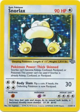 Snorlax (11/64) [Jungle Unlimited] | Anubis Games and Hobby