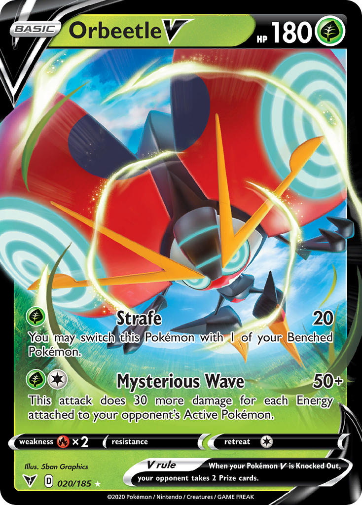 Orbeetle V (020/185) [Sword & Shield: Vivid Voltage] | Anubis Games and Hobby