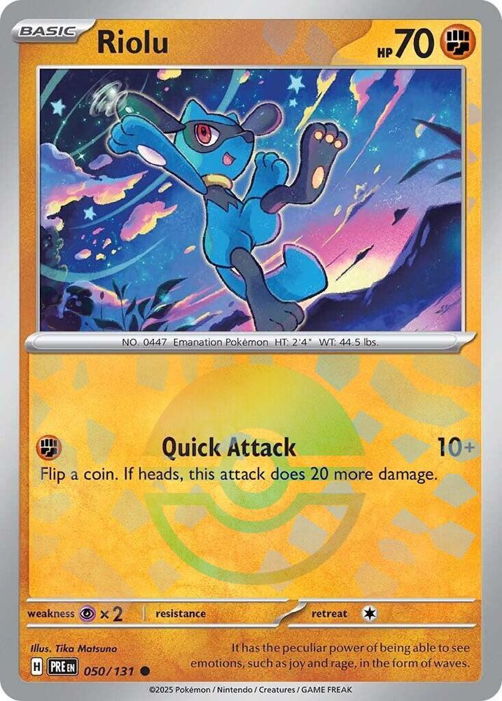 Riolu (050/131) (Poke Ball Pattern) [Scarlet & Violet: Prismatic Evolutions] | Anubis Games and Hobby