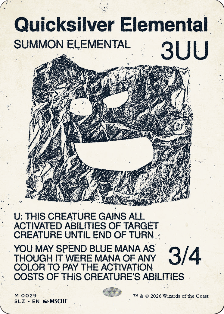 Quicksilver Elemental (0029) [Secret Lair x MSCHF: The Zeta Set] | Anubis Games and Hobby