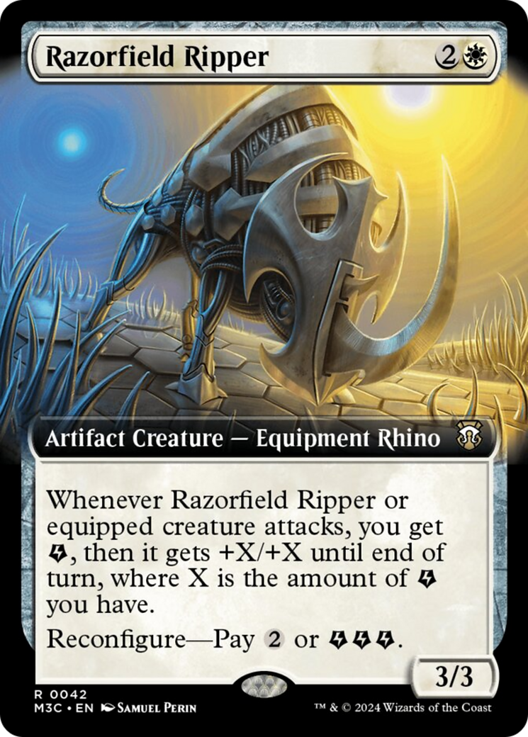 Razorfield Ripper (Extended Art) (Ripple Foil) [Modern Horizons 3 Commander] | Anubis Games and Hobby