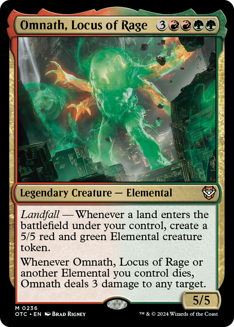 Omnath, Locus of Rage [Outlaws of Thunder Junction Commander] | Anubis Games and Hobby
